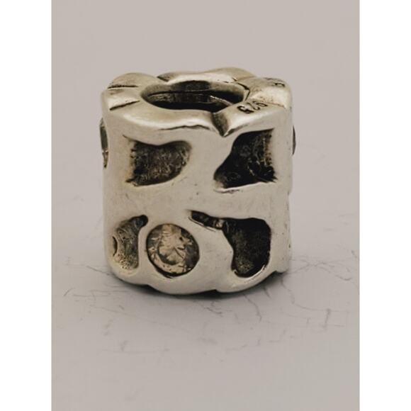 PANDORA Genuine 925 ALE Sterling Silver Champagne Cubic Zirconia Pond Charm - Picture 3 of 5